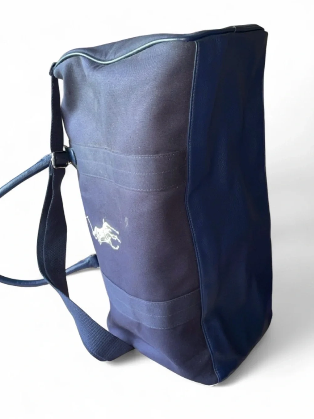 Polo Ralph Lauren-Canvas ,20”x12”x8”, Weekender Duffle Bag - Navy/Purple,GUC